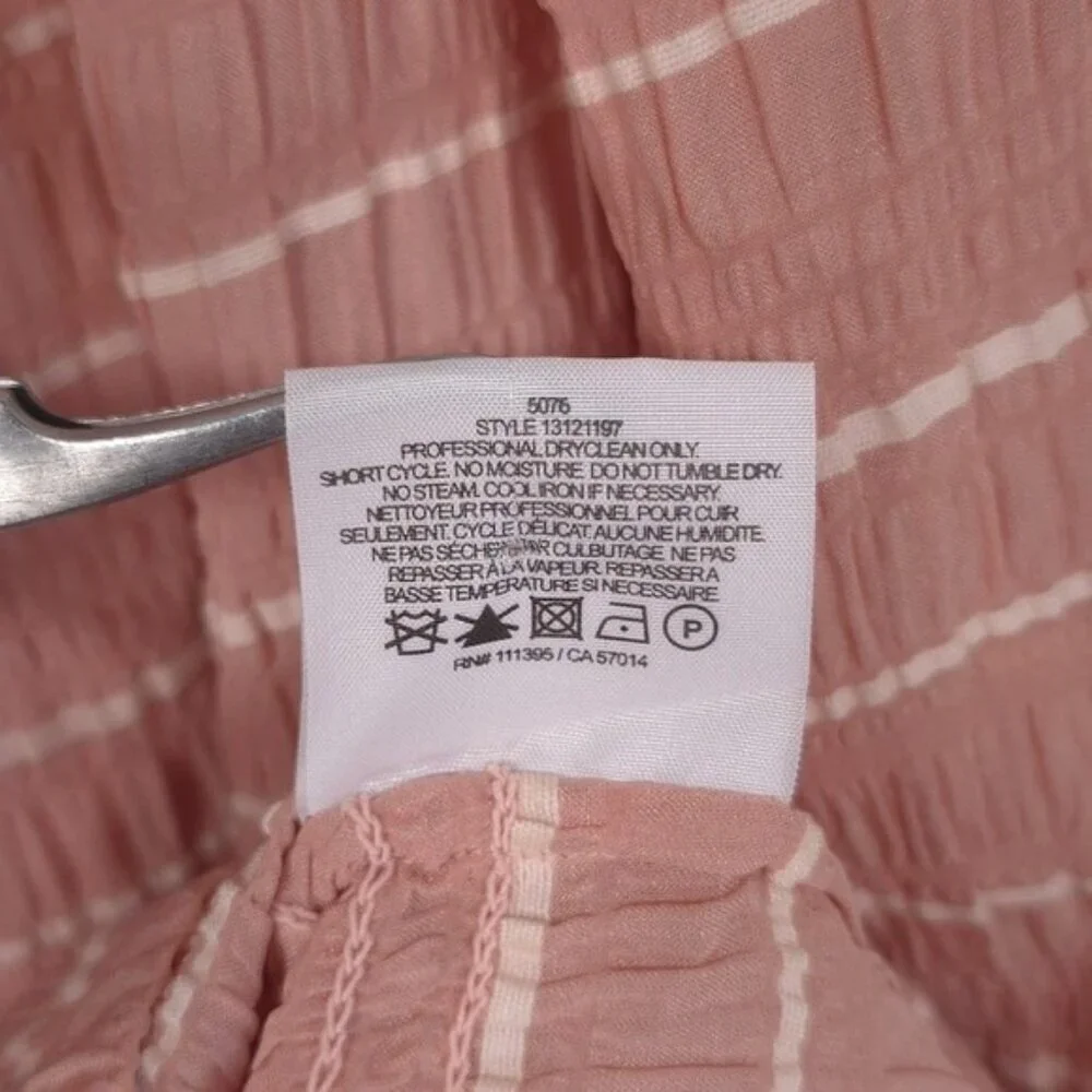 TORY BURCH Women's Top‎ Size 6 SILK Blend Pink Chiffon LS Off Shoulder 13121197